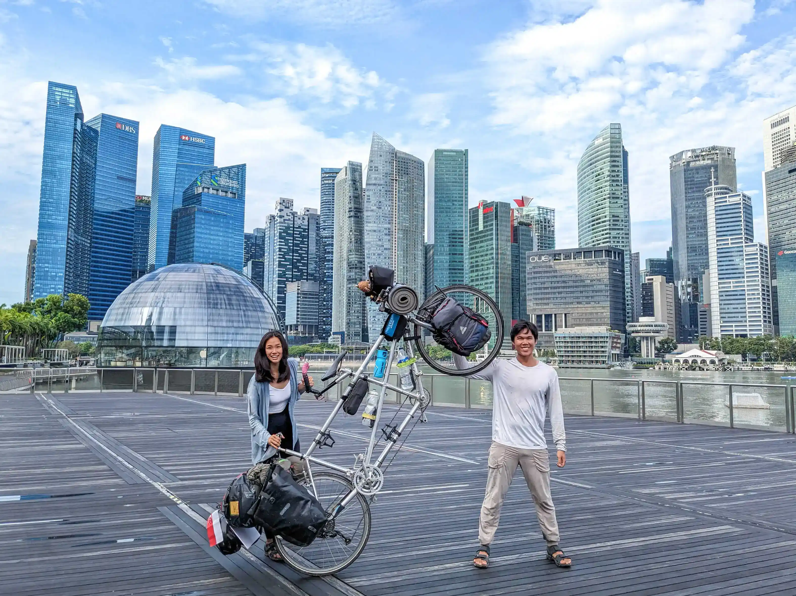 Couple enjoying van life